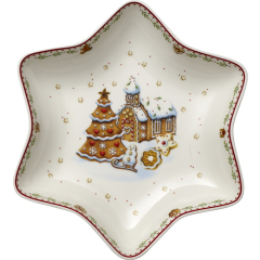 Салатник-звезда "Пряничная деревня" Winter Bakery Delight 24,5 см