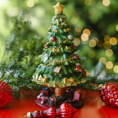 Шкатулка музыкальная "Елка на ножке" 22,5 см