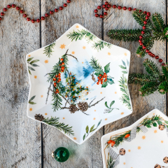 Блюдо-звезда Christmas Carols 24 см