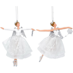 Новогодняя игрушка "Танцующая фея" 12 см, в ассортименте