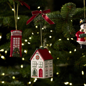 Елочная игрушка Spode Christmas Tree Ornaments "Домик в деревне" 9 см
