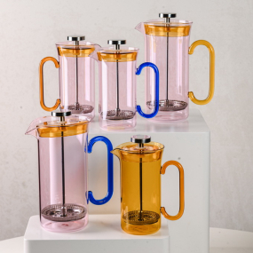 Френч-пресс Clarinette 400 мл, цвет розовый/синий