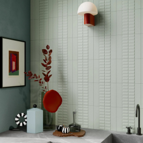 Керамогранит Rondine Volume 6х25, Light Blue 3D Ladder, 9,5 мм