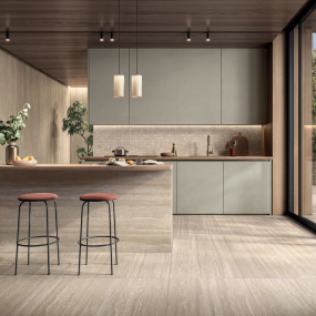 Керамогранит Panaria Perpetual 60х120 Strutturato, Travertino Cream, 9 мм