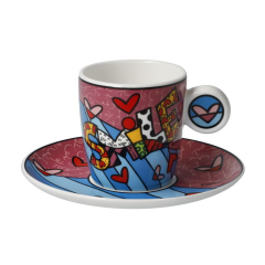 Чашка для эспрессо с блюдцем "Улыбка" 100 мл