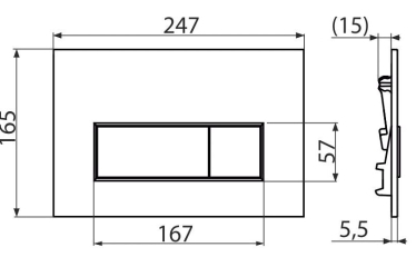 Панель смыва Alca Thin M572, хром матовый