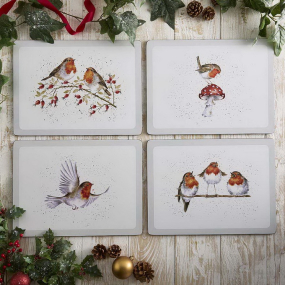 Набор подставок под тарелку Wrendale Designs Christmas "Festive Friends" 29,8х40,1 см, 4 шт