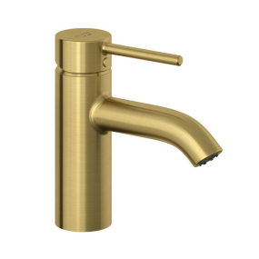 Смеситель для раковины Kludi Bozz 38266N076, с клапаном Click-Clack, золото матовое