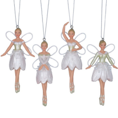 Елочная игрушка "Фея подснежников" 11 см, в ассортименте