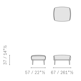 Пуф Poltrona Frau Archibald, Ardesia