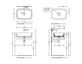 Раковина накладная Flaminia Play 62х42 PY62AUV, Uva