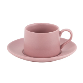 Чашка для эспрессо с блюдцем Levante 80 мл, розовая