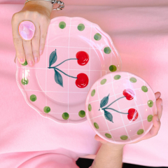 Тарелка салатная "Вишня" Quadri Rosa 22,5 см