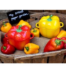 Кокот керамический "Перец" 12 см, оранжевый