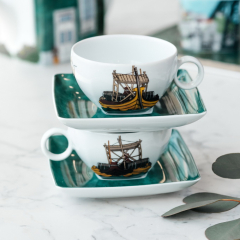 Набор чашек чайных с блюдцами Alma do porto 238 мл, 4 предмета