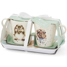 Набор кружек "Грызуны" 180 мл на подносе, 3 предмета