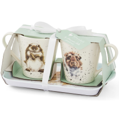 Набор кружек "Грызуны" 180 мл на подносе, 3 предмета