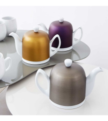 Заварник Salam Blanche 700 мл, белый/цинк