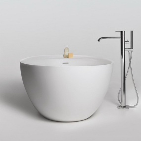 Ванна Antonio Lupi Eclipse 185х95, из материала Cristalplant, матовая, белая