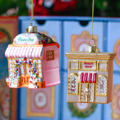 Елочная игрушка "Цветочная лавка" 7,5 см