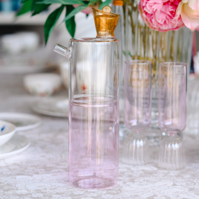 Бутылка Travasi 900 мл, цвет розовый/янтарь