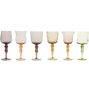 Набор бокалов Diseguale 470 мл, 6 шт, цвет янтарь/коричневый/зеленый