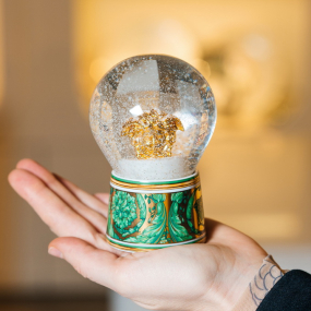 Снежный шар Versace Medusa Garland 12 см, зеленый