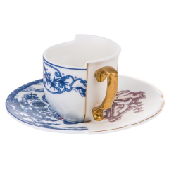 Чашка кофейная с блюдцем Seletti Hybrid "Юфемия" 6,8 см