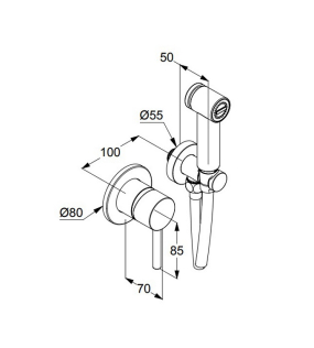 Комплект псевдобиде Kludi Bozz 389983976, черный матовый
