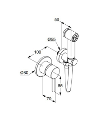 Комплект псевдобиде Kludi Bozz 389983976, черный матовый