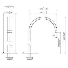 Излив для ванны Dornbracht Mem 13672780-00, хром