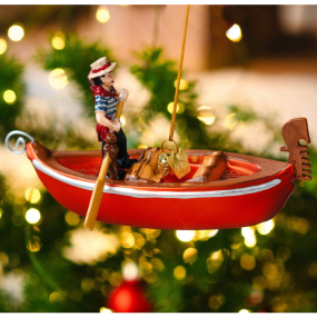 Новогодняя игрушка "Гондола" 12,7 см