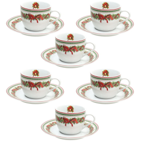 Набор чашек чайных с блюдцами Christmas Eve 220 мл, 12 предметов