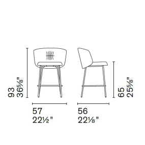 Стул барный/полубарный Calligaris Sweel CS2214, Sand