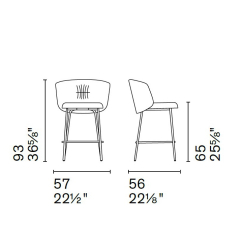 Стул барный/полубарный Calligaris Sweel CS2214, Sand