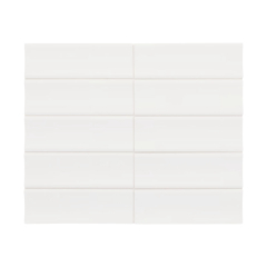 Плитка керамическая Equipe Vibe 6,5х20, in, Gesso White Matt, 8 мм