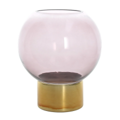 Ваза Glass Design Bubble 21 см, сиреневая