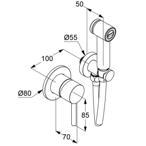 Комплект псевдобиде Kludi Bozz 38998N076, золото матовое