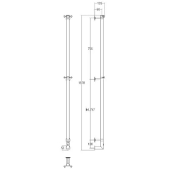 Полотенцесушитель Margaroli Arcobaleno 616/L, электрический, черный матовый