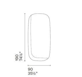 Зеркало Calligaris Colette 190х90 CS5151-G, Bronze