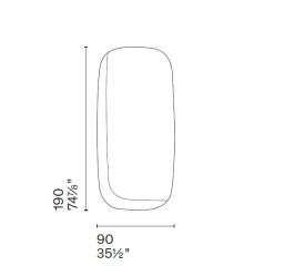 Зеркало Calligaris Colette 190х90 CS5151-G, Bronze