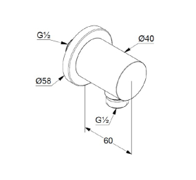 Вывод для душа Kludi Nova Fonte 2054353-15, белый матовый
