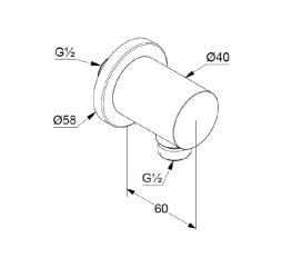 Вывод для душа Kludi Nova Fonte 2054353-15, белый матовый