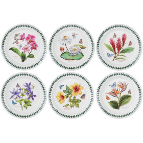 Набор тарелок салатных Botanic Garden Exotic 20 см, 6 шт