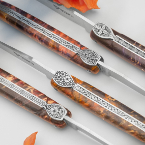 Нож карманный складывающийся Oak Leaf 12 см, ручка - бузина