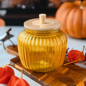 Емкость для хранения Dolce Casa Barry 14х16 см, желтая