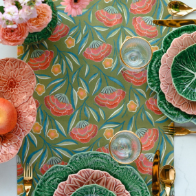 Скатерть-дорожка Isadora 50х140 см, цвет оливка