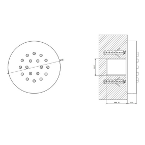 Форсунка для душа Gessi Oxygene 32971.299, черный матовый