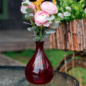 Ваза Color Drop 16 см, красная