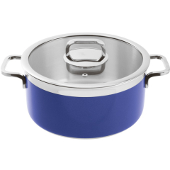 Кастрюля с крышкой Buffet Life Cooking 24 см/5,4 л, синяя